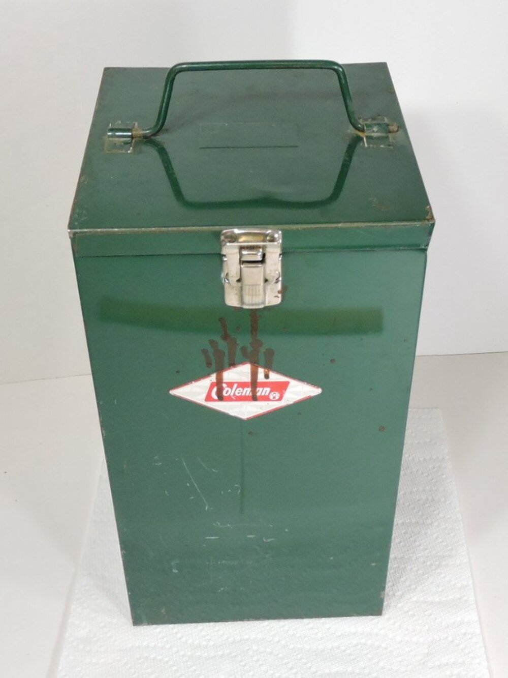Vintage Coleman 200 242B Size Lantern Metal Storage - Travel Case